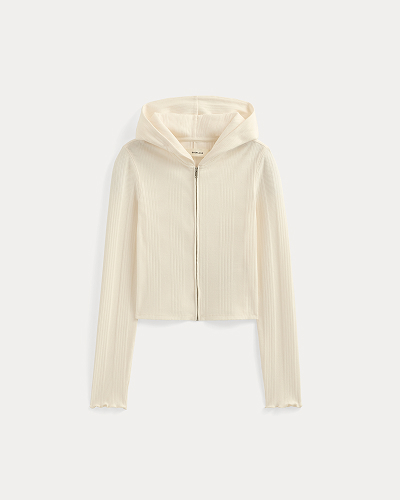 Image | Lounge Rib Hoodie | Bone