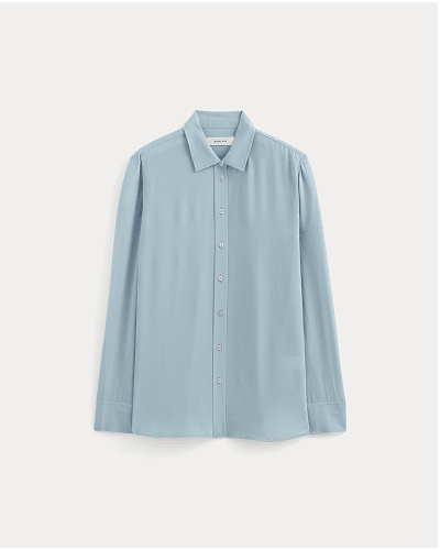 Image | The Must-Have Shirt in Washable Silk | Soft Blue 