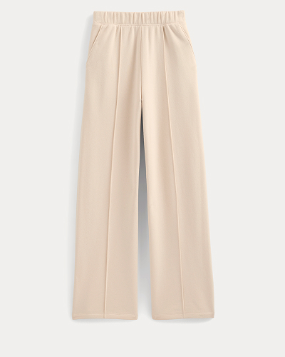 Image | Lightweight Terry Pintuck Sweatpant | Parchment
