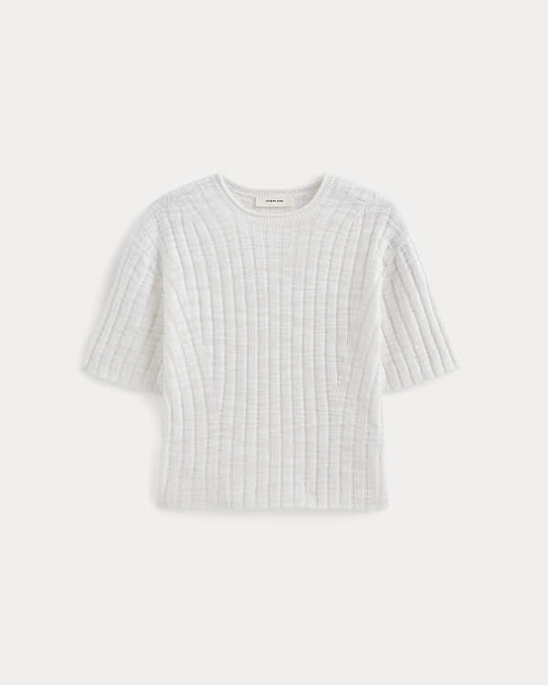[Image]The Oversized Tee in Cotton Linen | White