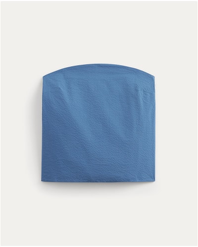 [Image]The Seersucker Tube Top | Soft Cobalt