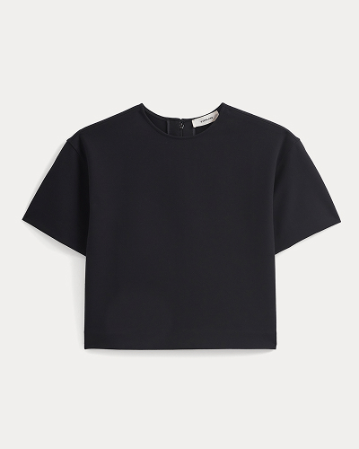 Image | Ponte Oversized Tee | Black