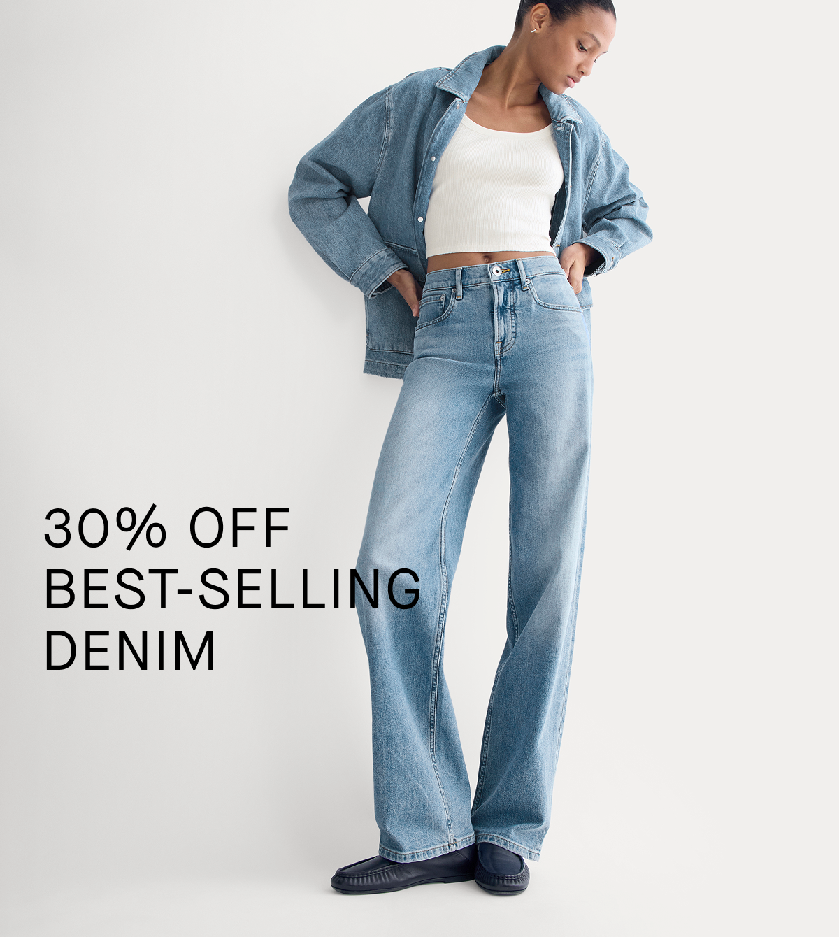 Image | 30% Off Best-Selling Denim | Model in 