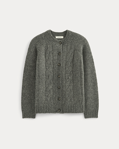 Image | Cloud Cable Cardigan | Heather Charcoal