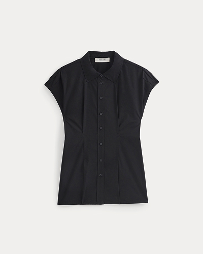 Image | Muscle Shirt in Lightweight Cotton | Black