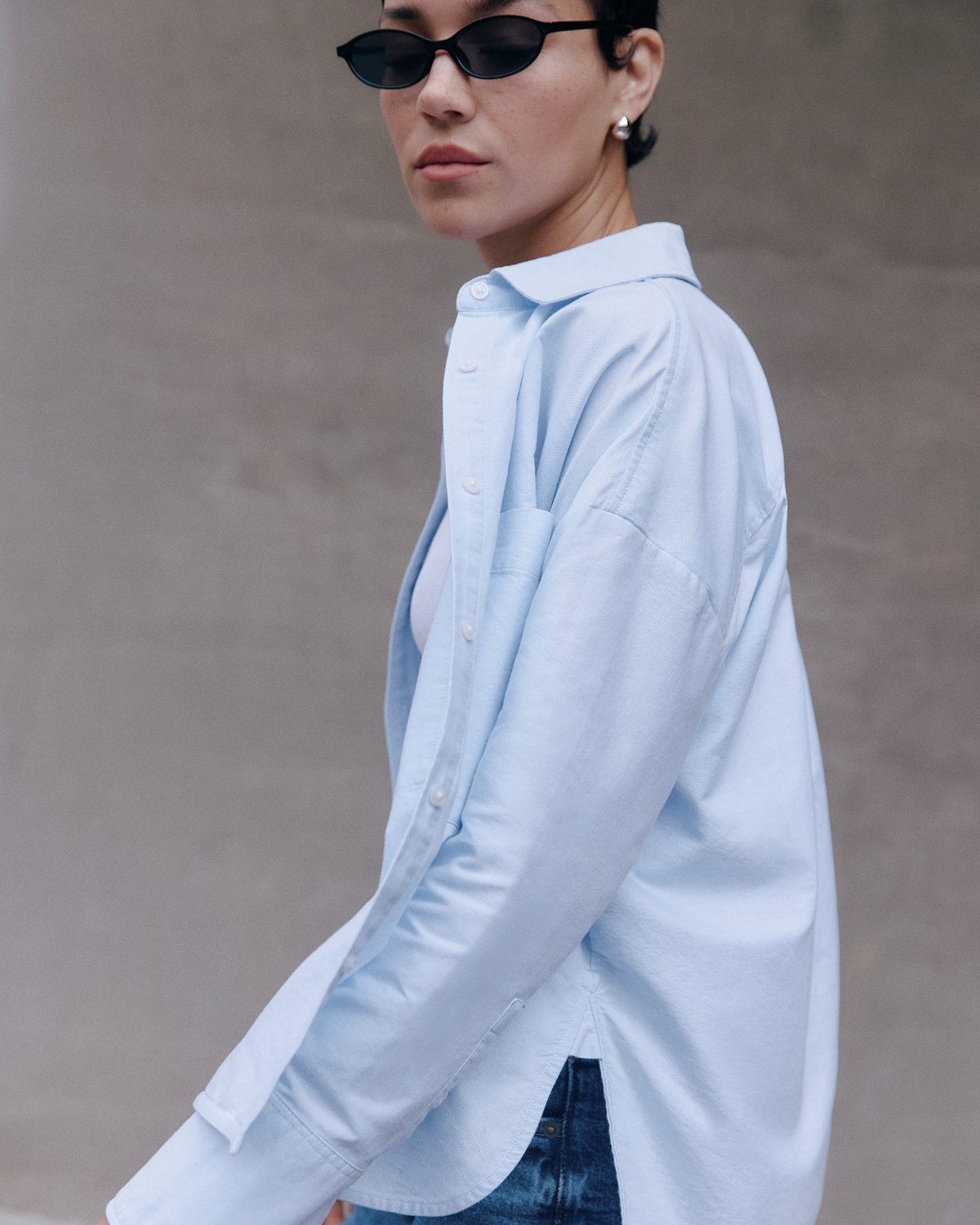  Image | @tashimrod in The Boxy Oxford | Light Blue
