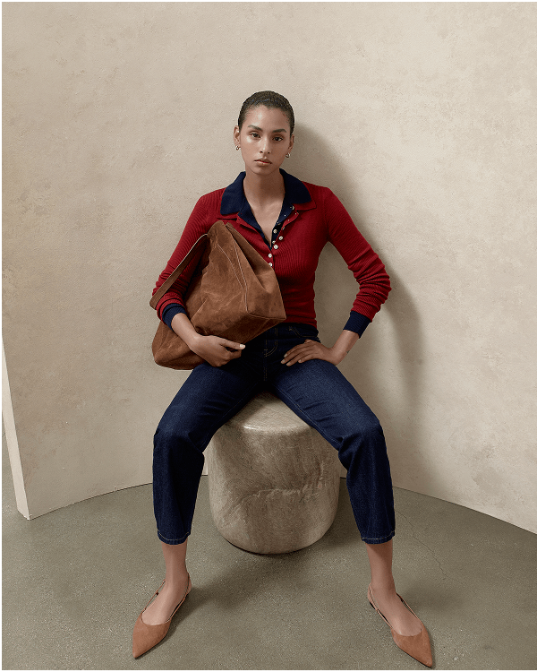 Image | The Polo in Ultrasoft Merino | Merlot