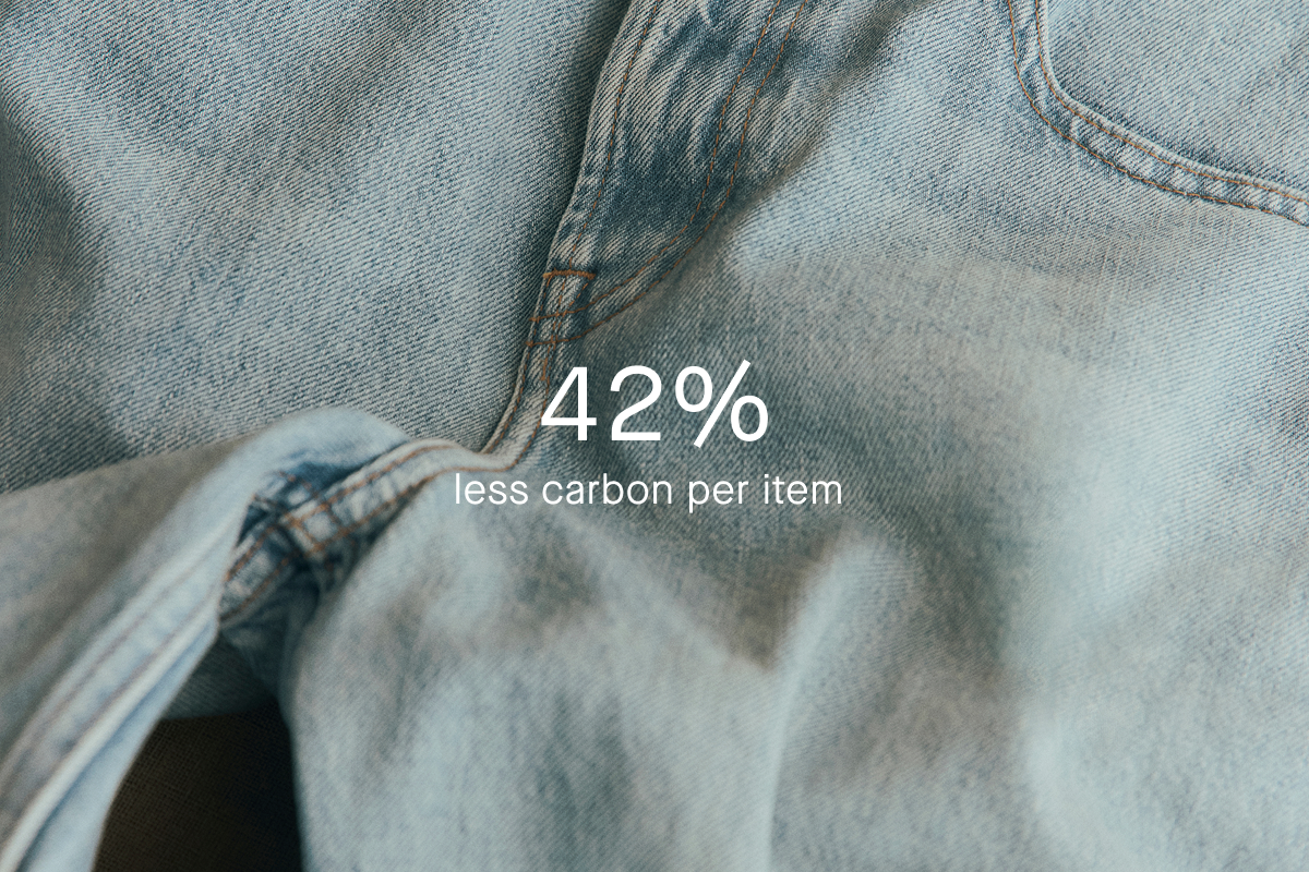 Image | 42%&nbsp;less carbon per item&nbsp;
