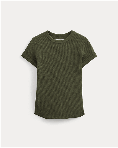 Image | Shrunken Tee in Cozy Waffle | Heather Beech