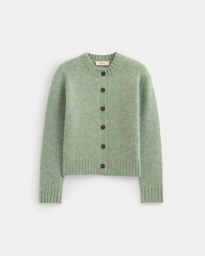 Image | The Crew Cardigan in Alpaca | Heather Gray Mist
