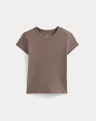 Image | RetroSoft Cotton Crew | Deep Taupe
