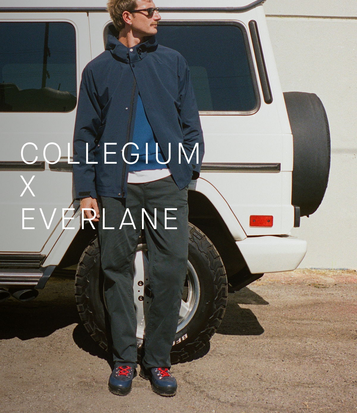 Editorial Image |  Collegium X Everlane | Garrett Cottle, Interior Designer wearing The Summit Shoe in Navy 