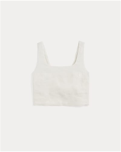 [Image]The Square Tank in Stretch Linen | White