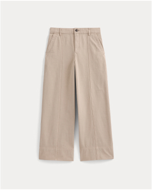 Image | Seamed Wide-Leg Pant | Trench Coat Khaki