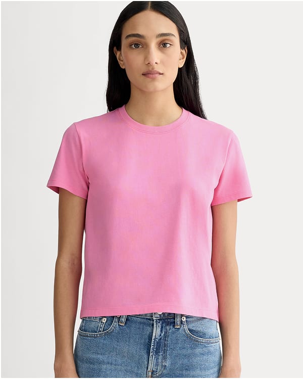 [Image]The Box-Cut Tee in Essential Cotton | Deep Pink