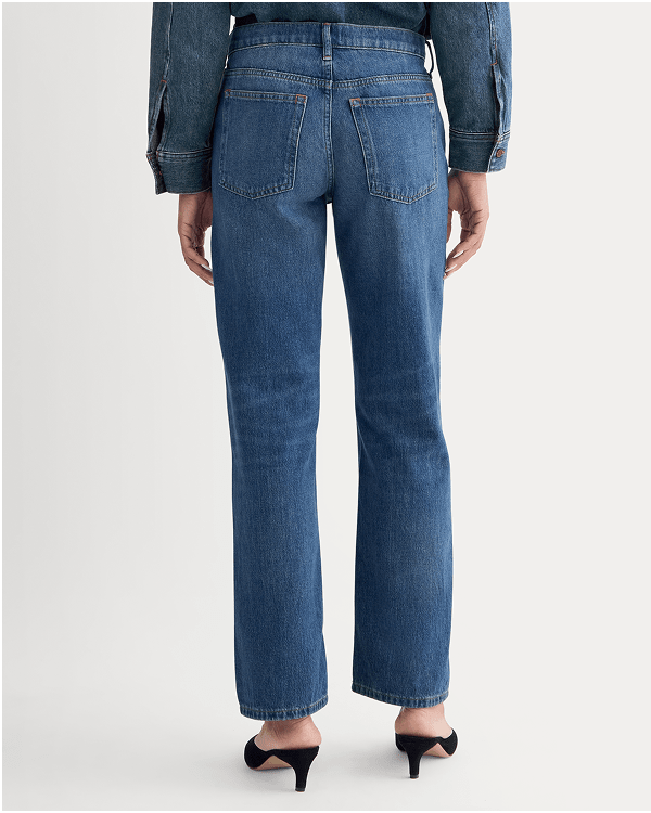 Image | Low-Rise Straight Jean | Tungsten Old Blue