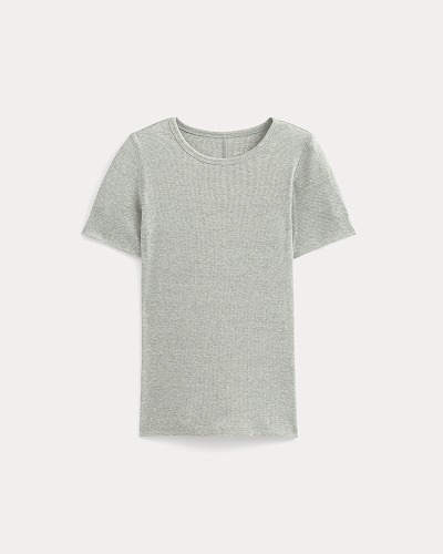 Image | The Luxe Rib Crew | Classic Heather Grey
