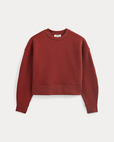 Image | Luxe Fleece Raglan Crewneck | Merlot