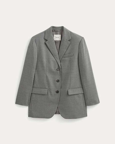 Image | Blazer in Tailor Twill | Heather Graphite
