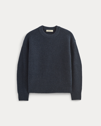 Image | The Cocoon Crew in Wool Cashmere | Indigo
