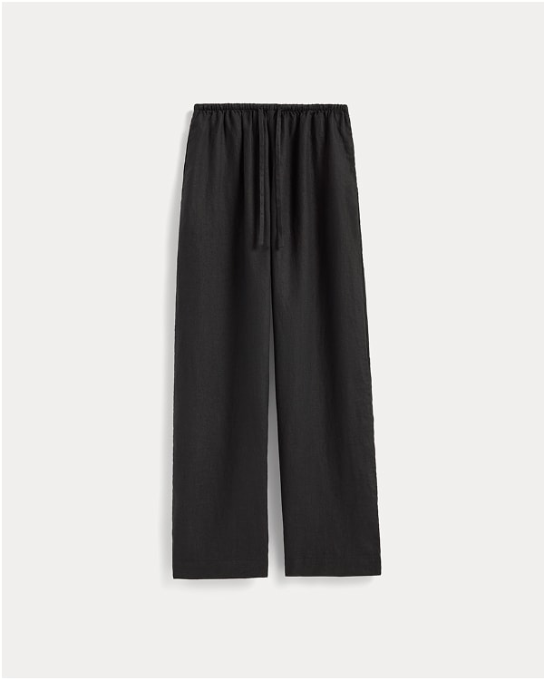 [Image]The Drawstring Pant in Linen | Black