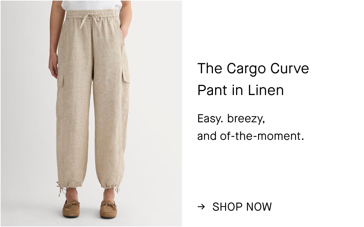 Image The Cargo Curve Pant in Linen | Cornstalk Chambray | Easy. breezy,  and of-the-moment. | Shop Now