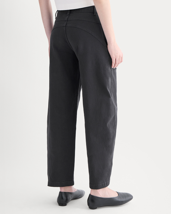 Image | Double-Stitch Barrel Pant | Black