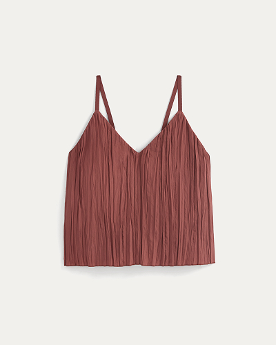 Image | Crinkle Trapeze Tank | Henna