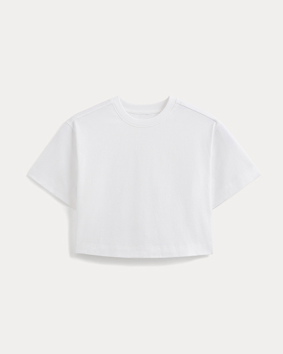 Image | Premium Cotton Cropped Tee | White