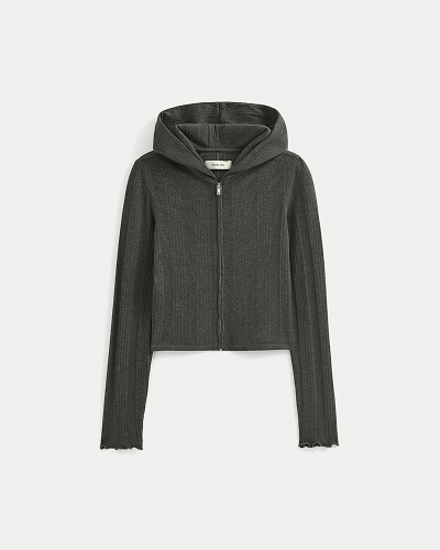 Image | Lounge Rib Hoodie | Heathered Soot