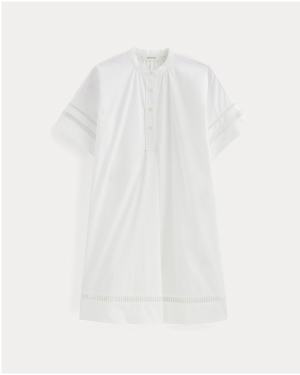 Image | The Lace Trim Popover Dress | White
