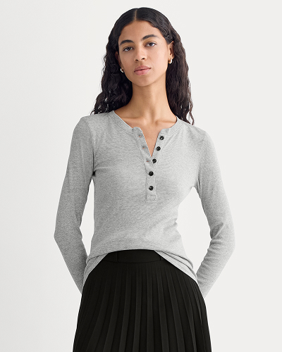 Image | The Luxe Rib Henley | Classic Heather Grey
