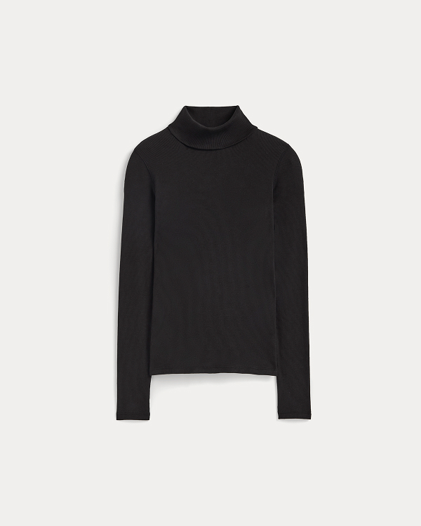 Image | The Luxe Rib Turtleneck | Black 