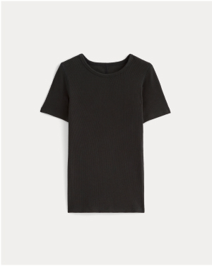 Image | The Luxe Rib Crew | Black