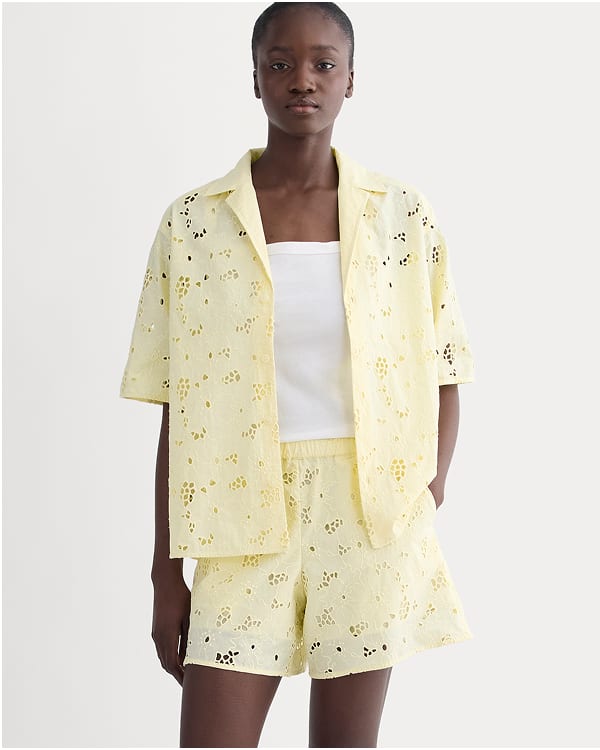 [Image]The Eyelet Pull-On Short | Light Yellow