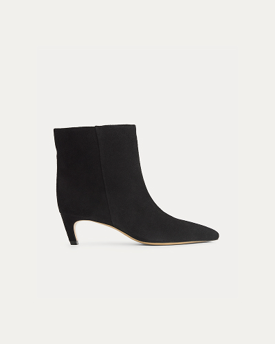 Image | Studio Kitten Heel Bootie | Black Suede