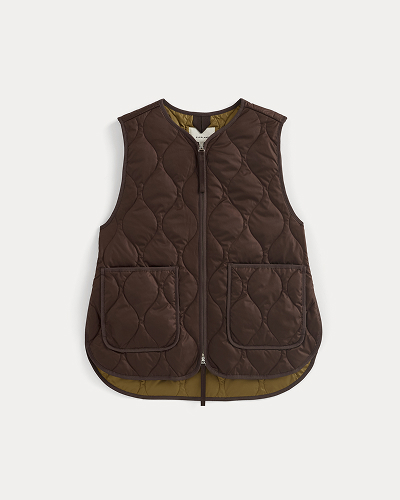 Image | ReNew Quilted Vest | Coffee Bean