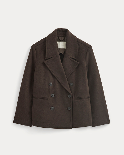Image | ReWool Short Peacoat | Dark Chocolate