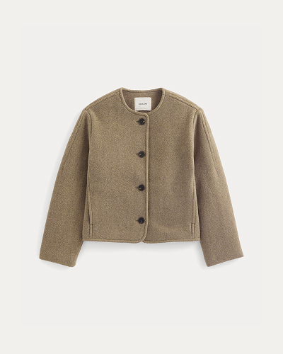Image | The Cocoon Coat in Wool | Heather Taupe
