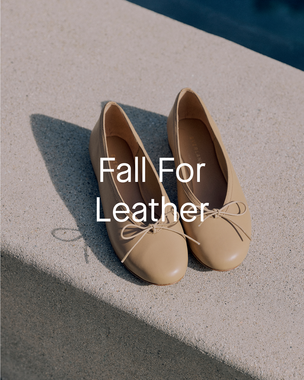 Editorial Image | Fall For Leather | Made in Italy Ballet Flat | Crema