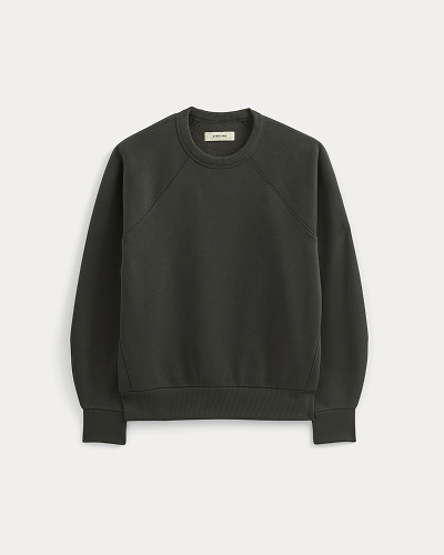 Image | Luxe Fleece Raglan Crewneck | Washed Black