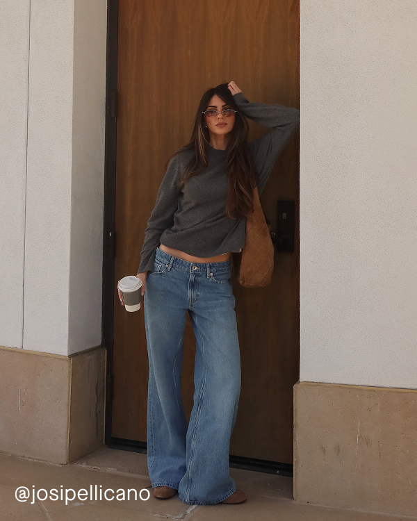 Image | @josipellicano | Cashmere Slim Crew Sweater | Heather Charcoal