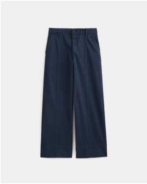 Image | Seamed Wide-Leg Pant | Navy