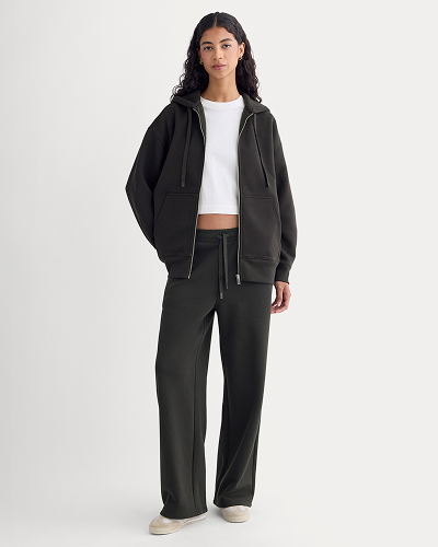Image | Luxe Fleece Oversized Full-Zip Hoodie | BlackBlack