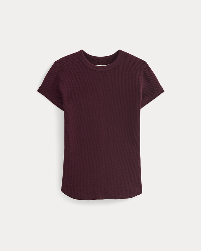 Image | Shrunken Tee in Cozy Waffle | Heathered Port Royale