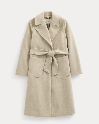 Image | ReWool Belted Blanket Coat | Heather Wheat