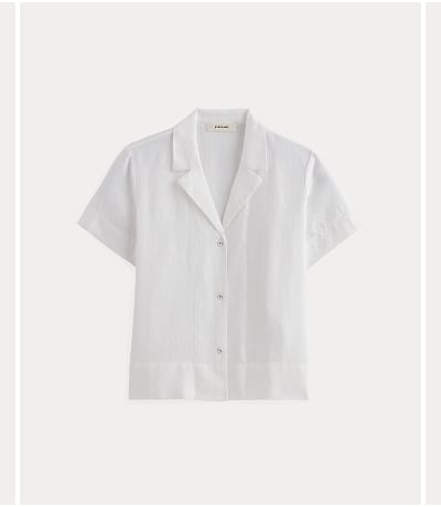 [Image]The Notch Shirt in Linen | Stone / White