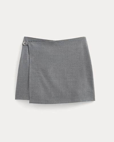 Image | Wrap Mini Skort in Tailor Twill | Heater Graphite