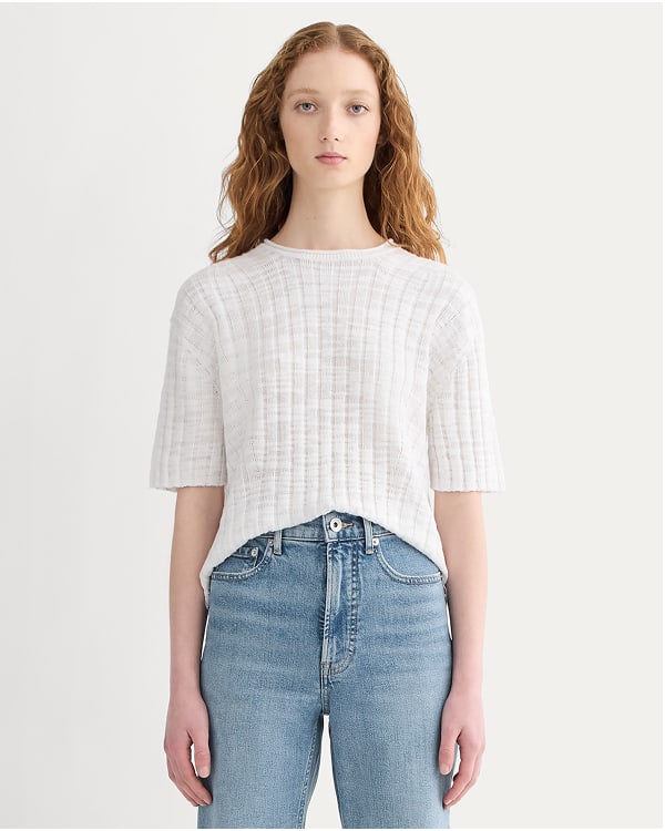 [Image]The Oversized Tee in Cotton Linen | White