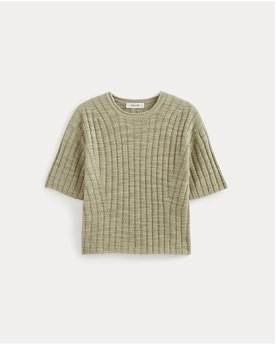 [Image]The Oversized Tee in Cotton Linen | Eucalyptus